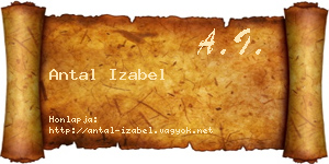 Antal Izabel névjegykártya