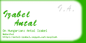 izabel antal business card